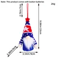 Luminous Independence Day gnome ornament with stars and stripes, 23cm tall with battery - Independence Day Glowing Pendant Blue Body (C3-23)