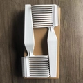 Set of two white professional barber fade combs for men's hair styling and tapering - Model A White 2Pcs Kraft Box