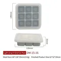 Light gray silicone cat paw ice tray with nine-grid design for DIY jelly and cake - 9 Grids (DM-15-16) / Light Gray