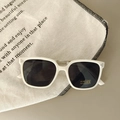 Kids black sunglasses with white frame, UV400 protection and silver dot accents - Off White