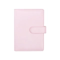 Pink A6 macaron loose-leaf binder notebook in smooth PU leather with snap closure - Pink (Cover Only)