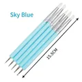 5-piece sky blue double-headed clay sculpting and dotting tool set 15.5cm - Sky Blue Silicone Pen