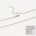 Detailansicht der silbernen O-Gliederkette mit Karabinerverschluss und Gewichtsangaben - Silberne O-Kette aus Edelstahl