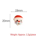 Cartoon Santa Claus resin charm for DIY Christmas decor, size 19mm x 20mm, 1.2g weight - Style 3-Santa Head