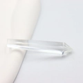 Enkele hex kristal prisma punt hanger in heldere transparante steen variant - Helder Wit