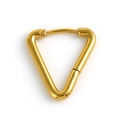 Pendiente de aro triangular dorado en acero de titanio para hombres y mujeres - Dorado