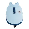 Dicke gepolsterte Hundeweste in Blau mit D-Ring und Koala-Stickerei-Aufnäher - S / Aquamarin