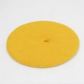 Boina clásica de lana amarillo brillante para mujer con diseño retro y minimalista - M (56-58cm) / Amarillo Brillante