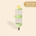 Green 550ml hanging pet water bottle with rabbit ear design and stainless ball - Bunny Small 550ml / Green