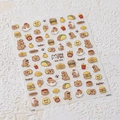 Autocollants nail art adhésifs avec motifs mignons Capybara et fast-food MN-384 - Style MN-384