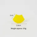 Accesorio de resina amarillo en forma de abanico para manualidades, ancho 1,8 cm - Rodaja de piña grande-1.8cm