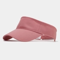 Side view of a pink sun visor cap with fine fabric texture and neat stitching details - Adjustable / Dusty Pink