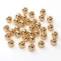 Polished 14k/18k gold-plated round metal spacer beads for DIY jewelry making - 18K Gold Filled 8mm