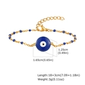 Detalle de pulsera ojo turco mostrando colgante azul de 1,25 cm y medidas técnicas - Amuletos Ojo Turco Dorado
