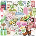 50 waterdichte aquarelstickers in INS-stijl voor laptop, gitaar en bagage decoratie - Clean Girl Serie