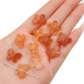 Translucent orange-brown butterfly acrylic beads for DIY jewelry and phone chain making - Orange