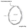 Collana girocollo multistrato avvolta in acciaio inossidabile argento con chiusura - Color Acciaio