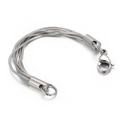 Collar de cadena tejida de acero inoxidable 10mm con cierre de langosta y extensión - Cierre de Cadena de Serpiente de Múltiples Hebras (KLJ6818-Z)