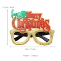 Occhiali di Natale con glitter rossi, scritta Merry Christmas e motivo di renna - Lettere Buon Natale dipinte