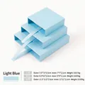 Light blue PE film jewelry floating box with ribbon handles in three sizes set - 7*7*2cm / Light Blue Drawer Outer Box