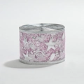 Lavender mesh ribbon with silver star patterns for Christmas gift wrapping and decoration - Pink/2m