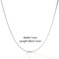 Minimalist 1mm gold stainless steel square snake chain necklace with 40cm plus 5cm extender - 1.0 Square Snake Chain