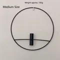 Minimalist round black iron wall-mounted candle holder in medium size 185g weight - Medium Circular/Thickened / Black