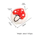 Red mushroom bead with 0.6mm hole, 17x19mm size, made of resin and freshwater pearl - Red Mushroom Shape (L346809)