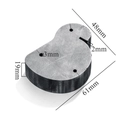 Stainless steel C-shaped bracelet bending tool with precise dimension labels - With 3 Nails (302G)