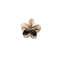 Eleganter Haarklammer mit fünf Blütenblättern und beige-schwarzem Farbverlauf - 4cm Farbverlauf Frangipani - Hellbraun