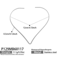 Collier ras de cou cœur en acier inoxydable argenté, diamètre 12 cm, imperméable et sans allergène - Collier rigide cœur argenté (P129)
