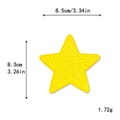Yellow star-shaped sequin embroidered patch with size dimensions 8.5cm for DIY decor - Yellow Star Yellow Base*Large Size #103