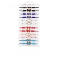 Set of 12 adjustable crystal beaded butterfly bracelets in six vibrant colors on card - Crystal Alloy Butterfly Style (B2920--A) / 12 Pieces