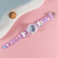 Children's 3D cartoon unicorn watch with light purple silicone strap and rainbow dial - Unicorn 5 / Purple