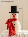 Foldable honeycomb paper snowman Christmas ornament in 60cm height for holiday decor - Snowman