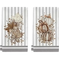 Microfiber kitchen towels with autumn pumpkin and maple leaf prints, set of 2 - Design 24 (2PCS)