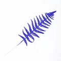 Sparkling royal blue glitter artificial Persian leaf for Christmas tree decoration - 42 cm / Blue