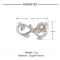 Detailed view of silver infinity charm with floral design, dimensions and material specs - Silver Infinity Flower Connector
