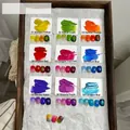 Set of 9 high-saturation nail art gel pots for gradient and painted nail designs - Dopamine Slap Gel Set (9 Colors) (includes 10 High-quality Sponges)