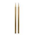 Bamboo handle eyelash brush with orange tip for precise lash and makeup application - Bamboo Yellow Head Eyeliner Brush