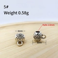 Vintage silver flower beads for DIY jewelry making, 6mm and 8mm with 2.8mm hole - Vintage Bead Style (5#)