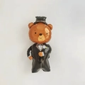Palloncino a forma di orso bruno in smoking nero per decorazioni di matrimoni - Palloncino Orso Sposo