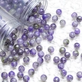 8mm-10mm purple floral glass beads with gold specks for DIY jewelry making - M111# Dreamy Purple [10mm Gold Flecked]