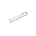 Colgante rectangular de acero inoxidable con corazón calado para hacer joyas - 1.5*6*35mm / Color Acero