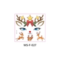 Christmas Reindeer Animal Face Tattoo Sticker with Stars and Bow Ties Style WS-F-027 - Reindeer Style