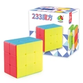 2x3x3 speed cube with vibrant color stickers and matching product packaging box - FX7735 2x3x3 Cube