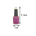 Purple and black enamel nail polish bottle alloy pendant charm for DIY jewelry 2.6cm - Purple Nail Polish