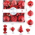 Set di 18 decorazioni natalizie rosse con forme festive per decorare l'albero - Rosso