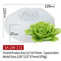 Flower silicone mold for DIY candles and soaps with product dimensions and weights - Floral ZW-172