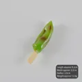 Realistische groene paprika barbecuespies sleutelhanger van PVC met houten stokje - Groene paprika spies / Model (Geen sleutelhanger)